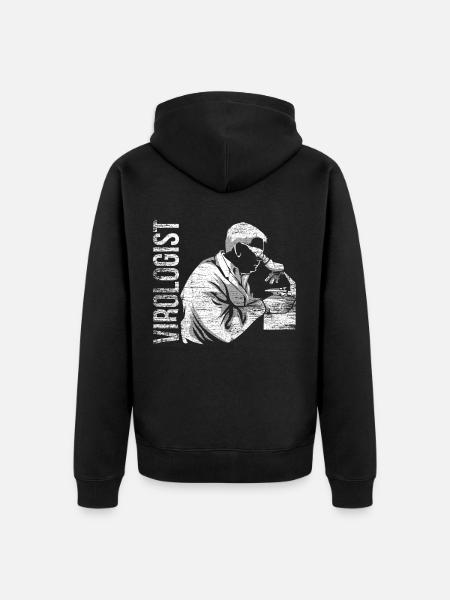 Virologist Virology Gift - Unisex Premium Organic Zip Hoodie - black