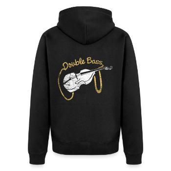 Musicien contrebasse - Veste à capuche bio Premium Unisexe - noir - Dos - Nico (187cm)