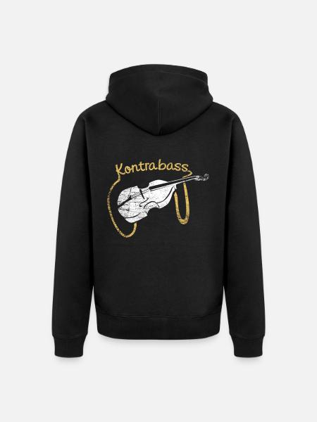 Musicien contrebasse - Veste à capuche bio Premium Unisexe - noir