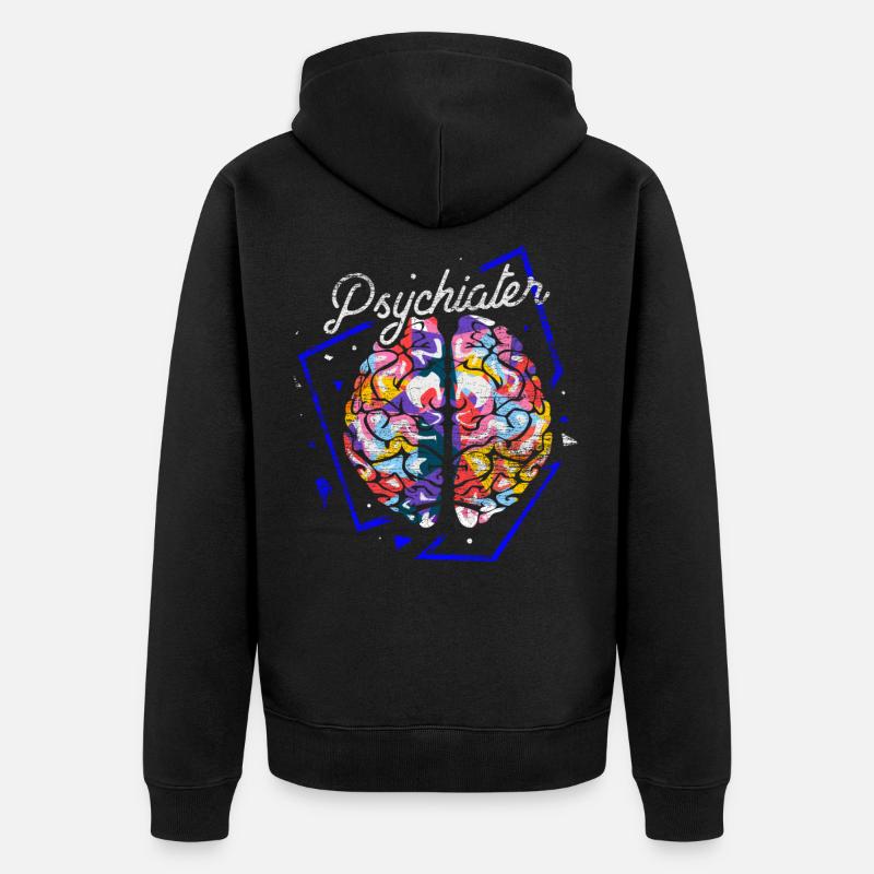 Cadeau polygonal de psychiatre - Veste à capuche bio Premium Unisexe - noir