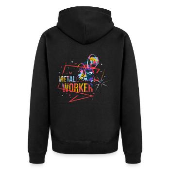 Metallbauer - Veste à capuche bio Premium Unisexe - noir - Dos - Nico (187cm)