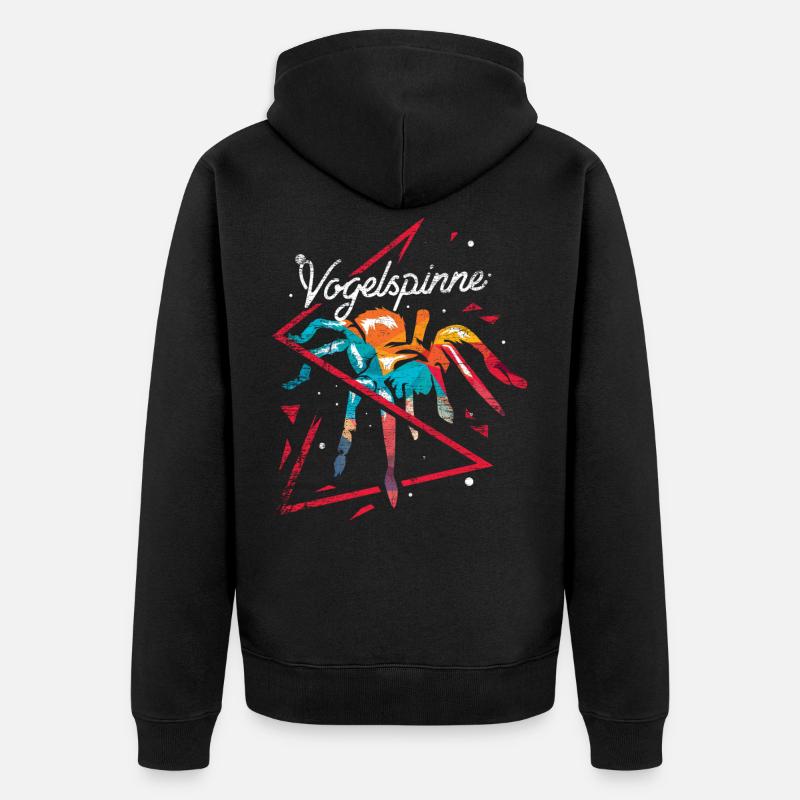 Cadeau de tarentule polygone - Veste à capuche bio Premium Unisexe - noir