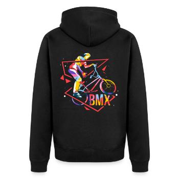Polygone BMX - Veste à capuche bio Premium Unisexe - noir - Dos - Nico (187cm)