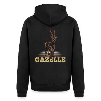 gazelle - Veste à capuche bio Premium Unisexe - noir - Dos - Nico (187cm)
