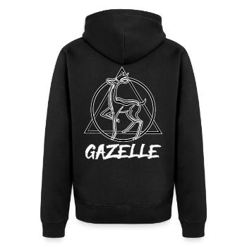 gazelle - Veste à capuche bio Premium Unisexe - noir - Dos - Nico (187cm)