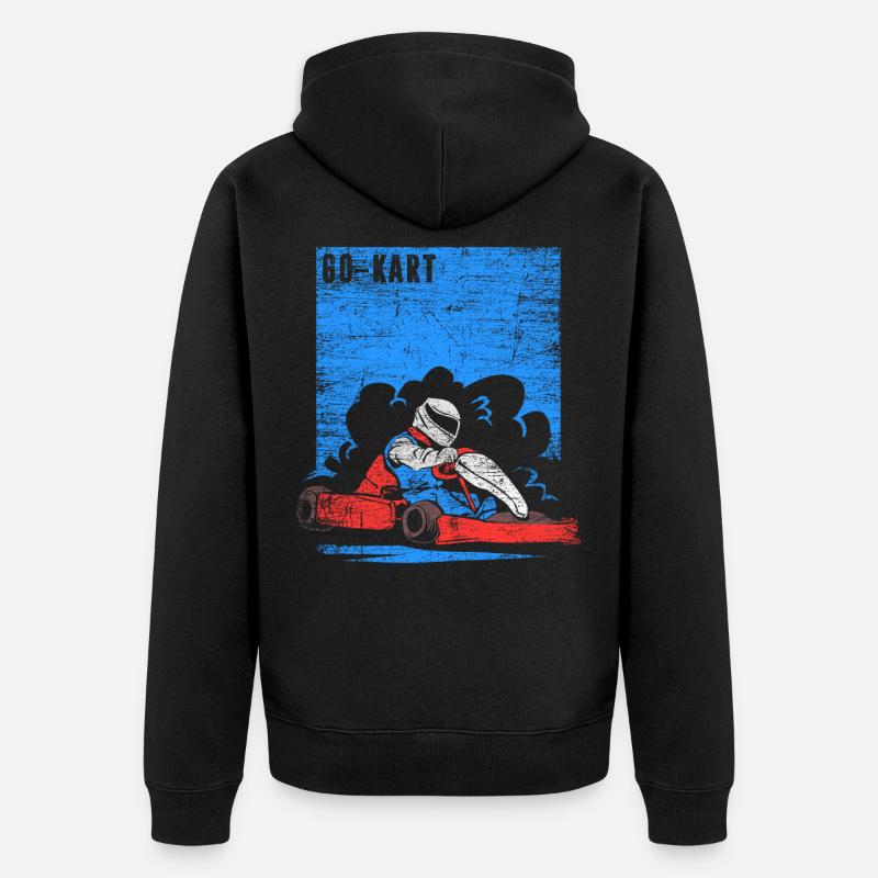 GoKart Course - Veste à capuche bio Premium Unisexe - noir