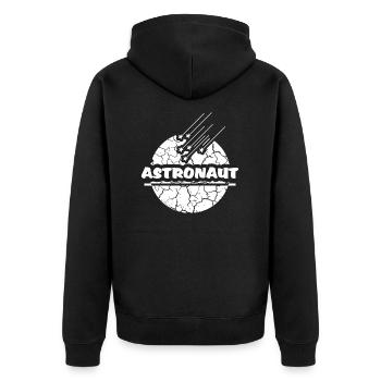 I'm an Astronaut - Unisex Premium Bio Zip Hoodie - Schwarz - Hinten - Nico (187cm)