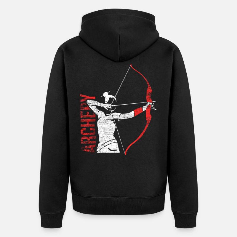 tir à l'arc - Veste à capuche bio Premium Unisexe - noir