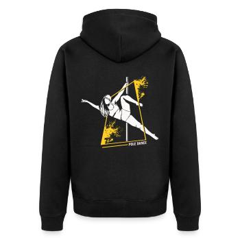 Pole Dancer - Unisex Premium Bio Zip Hoodie - Schwarz - Hinten - Nico (187cm)