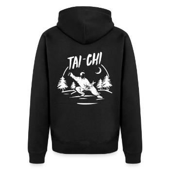 Tai chi - Veste à capuche bio Premium Unisexe - noir - Dos - Nico (187cm)