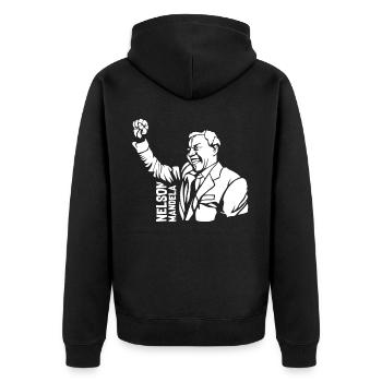 Nelson Mandela - Veste à capuche bio Premium Unisexe - noir - Dos - Nico (187cm)