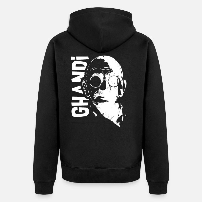Ghandi - Veste à capuche bio Premium Unisexe - noir