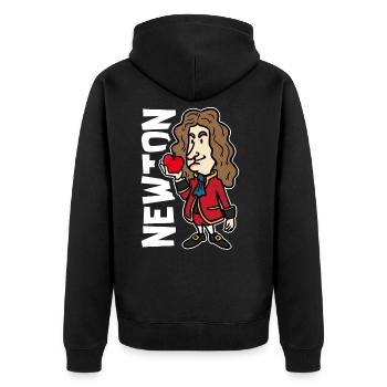 Isaac Newton - Veste à capuche bio Premium Unisexe - noir - Dos - Nico (187cm)