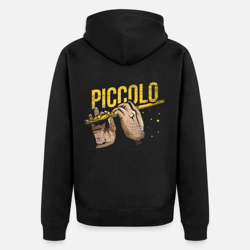 Piccolo Geschenk - Unisex Premium Bio Zip Hoodie - Schwarz