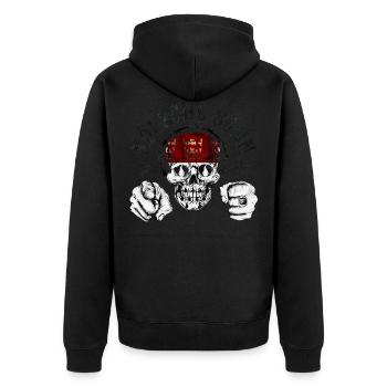 Kölsche Sönn Star - Unisex Premium Bio Zip Hoodie - Schwarz - Hinten - Nico (187cm)