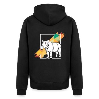 Tapir - Veste à capuche bio Premium Unisexe - noir - Dos - Nico (187cm)