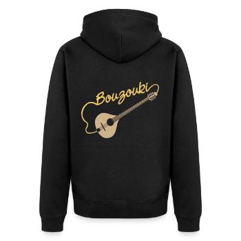 Bouzouki - Veste à capuche bio Premium Unisexe - noir - Dos - Nico (187cm)