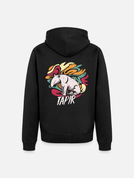 Tapirs gift - Unisex Premium Organic Zip Hoodie - black