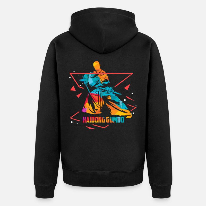Haidong Gumdo - Veste à capuche bio Premium Unisexe - noir