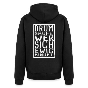 Baptist who eternally binds bachelor party - Unisex Premium Organic Zip Hoodie - black - Back - Nico (187cm)