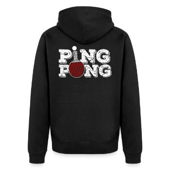 Tennis de table Ping Pong - Veste à capuche bio Premium Unisexe - noir - Dos - Nico (187cm)