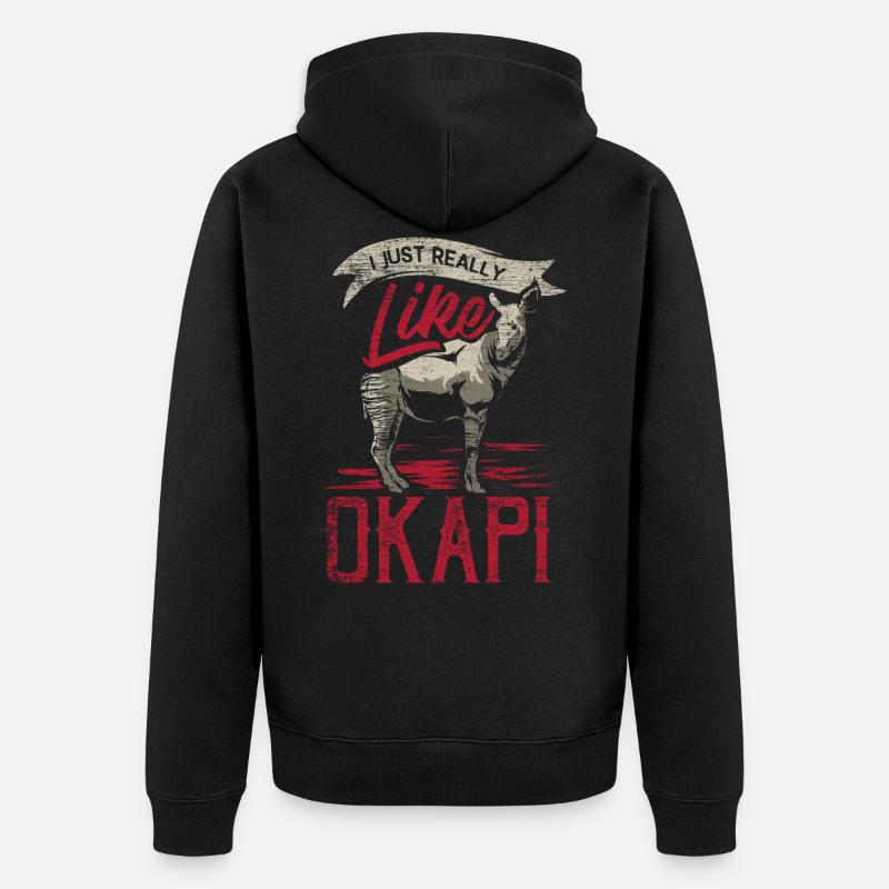 Okapi cadeau - Veste à capuche bio Premium Unisexe - noir