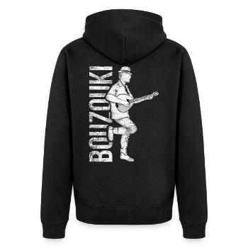 Cadeau Bouzouki - Veste à capuche bio Premium Unisexe - noir - Dos - Nico (187cm)