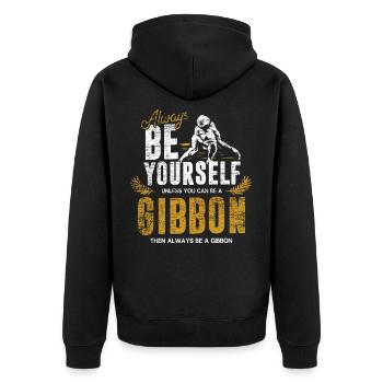 Cadeau Gibbon - Veste à capuche bio Premium Unisexe - noir - Dos - Nico (187cm)