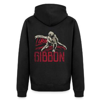 Cadeau Gibbon - Veste à capuche bio Premium Unisexe - noir - Dos - Nico (187cm)