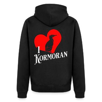 cormoran - Veste à capuche bio Premium Unisexe - noir - Dos - Nico (187cm)