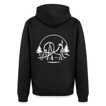 montagnes russes - Veste à capuche bio Premium Unisexe - noir - Dos - Nico (187cm)