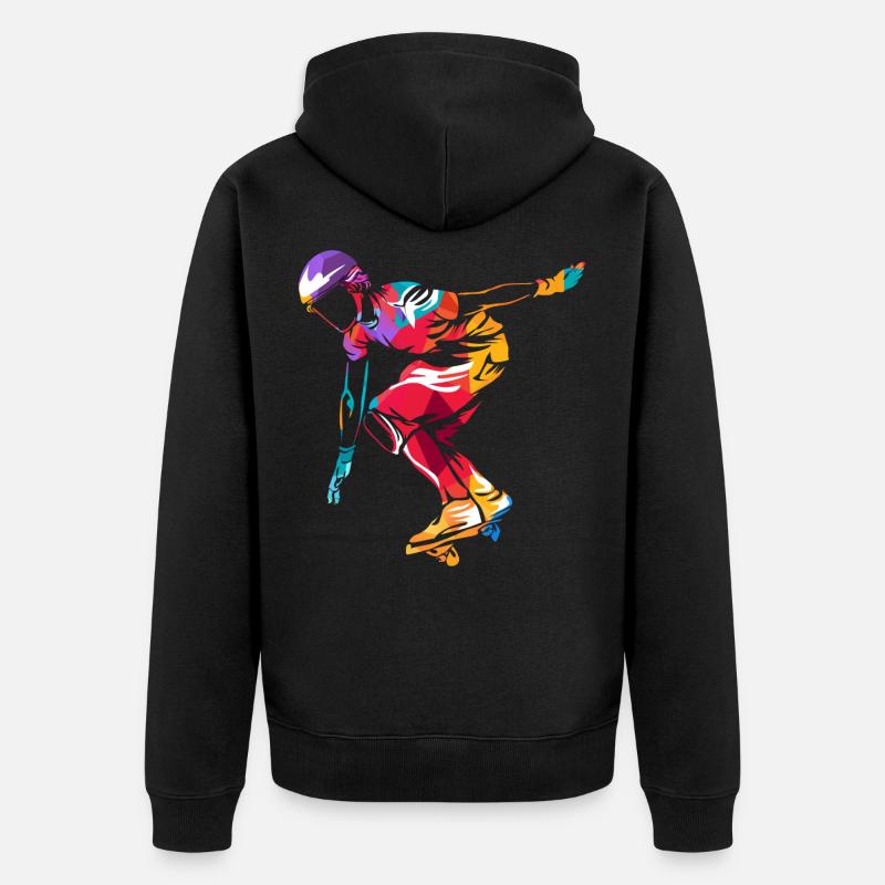 Polygone Waveboarden - Veste à capuche bio Premium Unisexe - noir