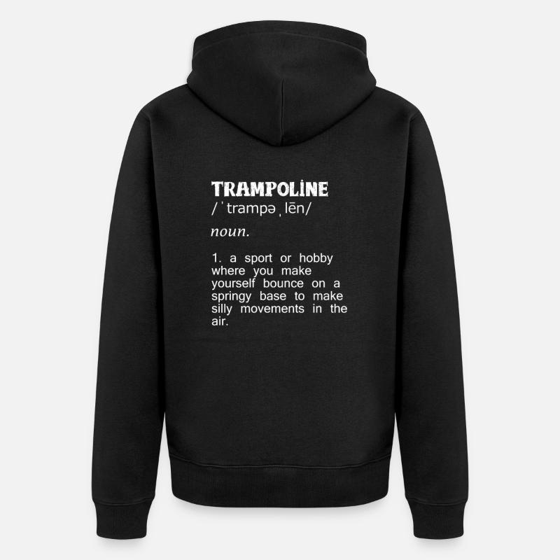Trampolin - Unisex Premium Bio Zip Hoodie - Schwarz