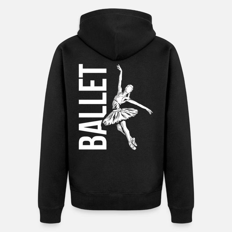 ballet - Veste à capuche bio Premium Unisexe - noir