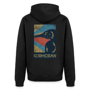 Kormoran Geschenk - Veste à capuche bio Premium Unisexe - noir - Dos - Nico (187cm)