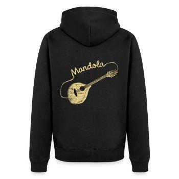 Mandola Geschenk - Veste à capuche bio Premium Unisexe - noir - Dos - Nico (187cm)