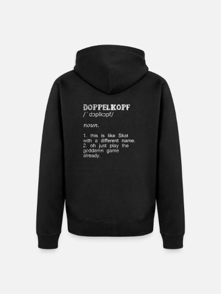 Double head skat - Unisex Premium Organic Zip Hoodie - black