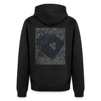 Double head gift - Unisex Premium Organic Zip Hoodie - black - Back - Nico (187cm)