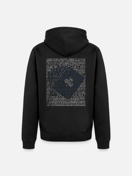 Doppelkopf Geschenk - Unisex Premium Bio Zip Hoodie - Schwarz