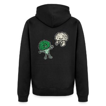 Brocoli chou-fleur - Veste à capuche bio Premium Unisexe - noir - Dos - Nico (187cm)