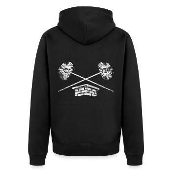 Chimney sweep gift - Unisex Premium Organic Zip Hoodie - black - Back - Nico (187cm)