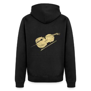 Cello - Unisex Premium Organic Zip Hoodie - black - Back - Nico (187cm)