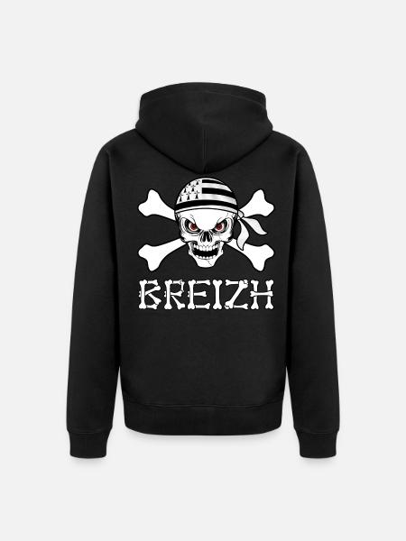 Bretagne - Breizh 16 - Veste à capuche bio Premium Unisexe - noir