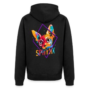 Sphynx - Veste à capuche bio Premium Unisexe - noir - Dos - Nico (187cm)