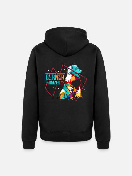 Bernesse Rinderhund - Unisex Premium Bio Zip Hoodie - Schwarz