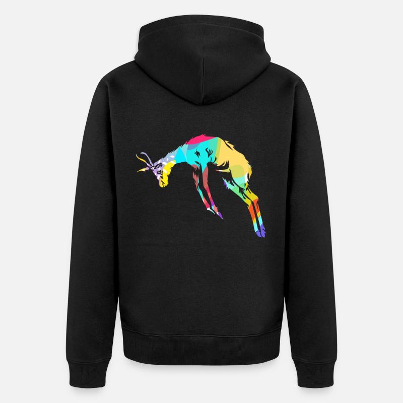 Polygone de gazelle - Veste à capuche bio Premium Unisexe - noir