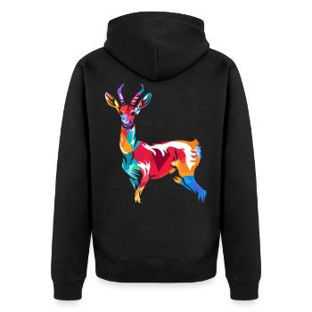 Polygone de gazelle - Veste à capuche bio Premium Unisexe - noir - Dos - Nico (187cm)