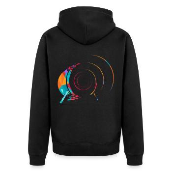 Drum n Bass - Veste à capuche bio Premium Unisexe - noir - Dos - Nico (187cm)