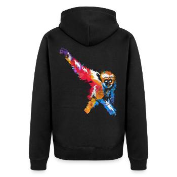 Cadeau Gibbon - Veste à capuche bio Premium Unisexe - noir - Dos - Nico (187cm)