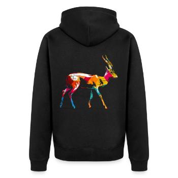 Gazelle - Veste à capuche bio Premium Unisexe - noir - Dos - Nico (187cm)